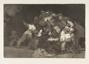 9. tábla a Különbözőkből: Általános bolondság, kb. 1816-23, 1864-ben megjelent. alkotó: Francisco de Goya