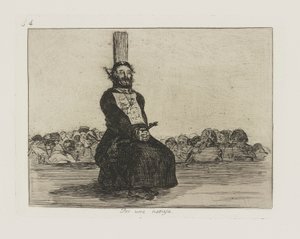 Borotvával. (Kés számlájára.), pl. 34. A háború katasztrófái című sorozatból alkotó: Francisco de Goya