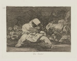 Micsoda őrület! (Micsoda őrület!), pl. 68 A háború katasztrófái című sorozatból alkotó: Francisco de Goya