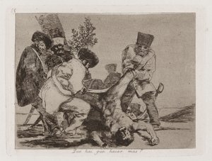 Mi [sic] van még tennivalója? (Mit lehet még tenni?), 33. tábla a The Disasters of War-ból alkotó: Francisco de Goya