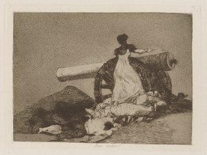 Micsoda érték! (Micsoda bátorság!), pl. 7. A háború katasztrófái című sorozatból alkotó: Francisco de Goya