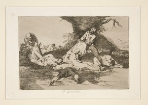 Kihasználják (They Make Use of Them), pl. 16. A háború katasztrófáiból alkotó: Francisco de Goya