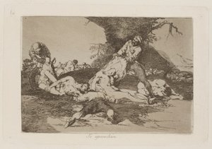 Se aprovechan (Használják őket), pl. 16 a Los desastres de la guerra (A háború katasztrófái) sorozatból alkotó: Francisco de Goya