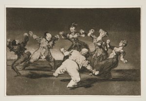 Si Marina Bayl? [sic], tome lo que hall? (Ha Marion fog táncolni, akkor viselnie kell a következményeket), pl. 12 a Los proverbios sorozatból alkotó: Francisco de Goya