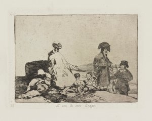 Ha más származásúak. (Talán más fajtájúak.), pl. 61. A háború katasztrófái című sorozatból alkotó: Francisco de Goya