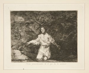 Szomorú előérzetek arról, hogy mi fog történni, pl. 1 A háború katasztrófáiból alkotó: Francisco de Goya