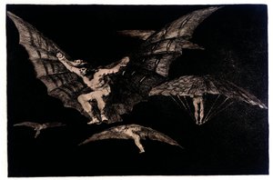 Ahol van akarat, ott út is van (a repülés módja) alkotó: Francisco de Goya