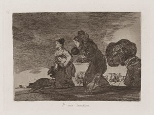 És ez is, 45. tábla a háború katasztrófáiból alkotó: Francisco de Goya