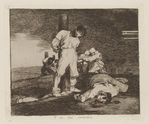 Y no hai remedio (And There alkotó: Francisco de Goya