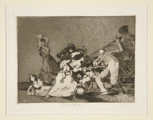 Y son fieras (And They Are Like Wild Beasts), pl. 5 a Los desastres de la guerra-ból (A háború katasztrófái) alkotó: Francisco de Goya