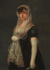 Mantillát és Basquinát viselő fiatal hölgy, c. 18001805. alkotó: Francisco de Goya