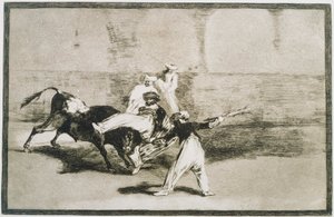 Egy mór, akit a bika fogott el... La Tauromaquiából alkotó: Francisco de Goya