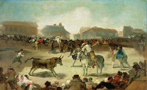 Falusi bikaviadal (olaj, vászon) alkotó: Francisco de Goya
