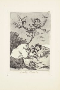 Minden fog esni (Todos Caeràn) 19. tábla innen: Los Caprichos alkotó: Francisco Jose de Goya y Lucientes