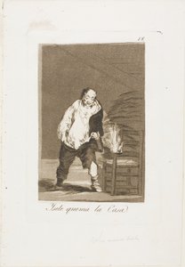 És ég a háza, 18-as tábla Los Caprichosból alkotó: Francisco Jose de Goya y Lucientes