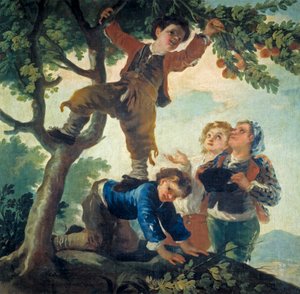 Gyümölcsszedés fiúk alkotó: Francisco de Goya
