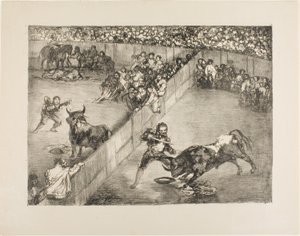 Bikaviadal osztott ringben, a The Bulls of Bordeaux-ból alkotó: Francisco Jose de Goya y Lucientes