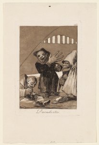 Duendecitos, Los Caprichos tányérja, 1799 alkotó: Francisco de Goya