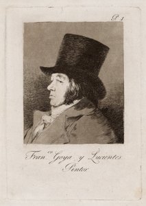 Francisco Goya y Lucientes, festő, első lemez Los Caprichosból alkotó: Francisco Jose de Goya y Lucientes