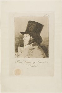 Francisco de Goya y Lucientes, festő, első lemez Los Caprichosból alkotó: Francisco Jose de Goya y Lucientes