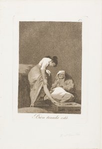 Szépen nyújtva, Los Caprichos 17. lemeze alkotó: Francisco Jose de Goya y Lucientes