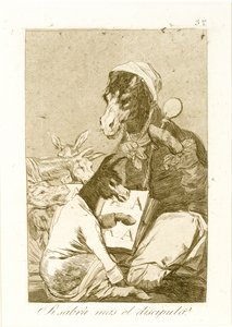 Lehet, hogy a tanuló többet tud? Los Caprichosból, először 1799-ben (rézkarc és akvatinta) alkotó: Francisco de Goya
