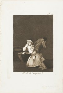 A dadus fiúja, négyes tányér Los Caprichosból alkotó: Francisco Jose de Goya y Lucientes
