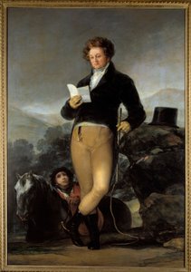 Borja Telez Giron portréja Don Francisco lábánál alkotó: Francisco de Goya
