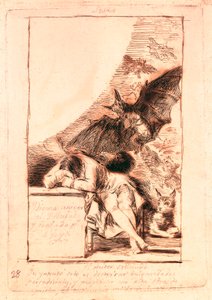 Előkészítő rajz a "Les caprices" sorozat 43. számához alkotó: Francisco de Goya