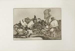 Örülj, karnevál, mert holnap hamu leszel, Los Proverbios 14-es táblája alkotó: Francisco Jose de Goya y Lucientes