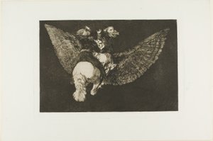 Mondd el a barátot, aki a szárnyaival takar, és a csőrével megharap, ötös tányér Los Proverbiosból alkotó: Francisco Jose de Goya y Lucientes