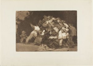 A macska karmai és a hívő ruhája - az erkölcsösséghez hasonlóan az erény szoknyájába öltözik, kilencedik tábla a Los Proverbios-ból alkotó: Francisco Jose de Goya y Lucientes