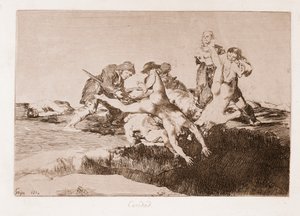 A háború katasztrófái: Jótékonyság (Vésés rajz után alkotó: Francisco de Goya