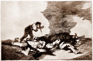 A háború katasztrófái: Para eso habeis nacido (ezért születtél) alkotó: Francisco Jose de Goya y Lucientes