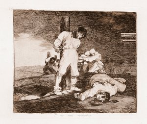 A háború katasztrófái: Nincs remény (rézkarc az előkészítő rajzból alkotó: Francisco de Goya