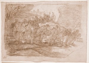 A háború katasztrófái: Nem ismerik az utat (előkészítő rajz alkotó: Francisco de Goya