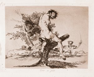 A háború katasztrófái: Ez még rosszabb (metszet az előkészítő rajzból alkotó: Francisco de Goya