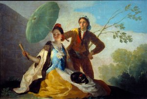 Francisco de Goya (1746-1828) napernyő festménye, 18. századi Madridi Prado Múzeum alkotó: Francisco de Goya