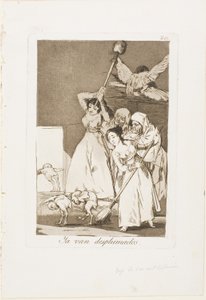 There They Go Plucked (azaz gyapjú), 20-as lemez Los Caprichosból alkotó: Francisco Jose de Goya y Lucientes