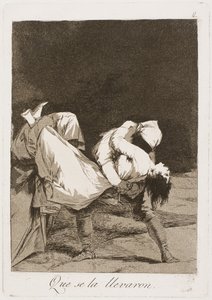 They Carried Her Off!, nyolcas lemez Los Caprichosból, 1797-99 alkotó: Francisco de Goya