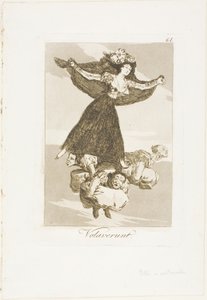 Repültek, 61-es lemez Los Caprichosból (Caprices) alkotó: Francisco Jose de Goya y Lucientes