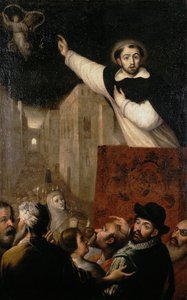 Saint Vincent Ferrer prédikációja, 17. század eleje.