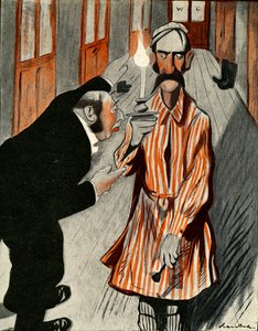 Egy rosszkedvű angol férfit a személyzet egyik tagja segít egy francia szállodában, 1903