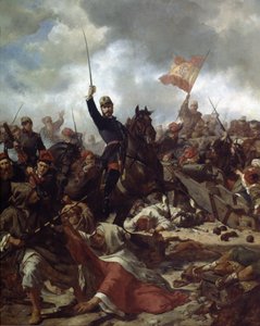 John Prim tábornok és Prats (1814-70) a tetouani csatában alkotó: Francisco Sans y Cabot