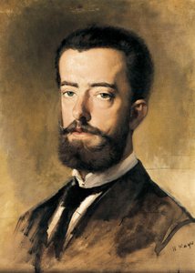I. Savoyai Amadeo (1845-1890), spanyol király portréja alkotó: Francisco Sans y Cabot