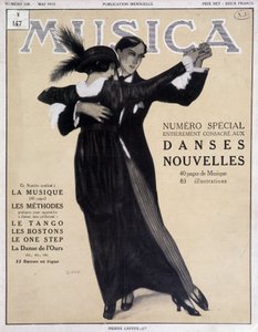 Numero special dances nouvelles (tangót táncoló pár) – Francisco Javier Gose (1876-1915) illusztrációja: „” Musica””, 1913. május
