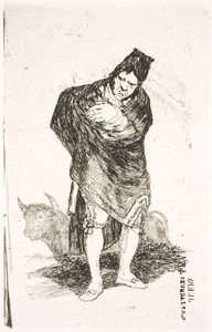 Andalúz csempész, bikával alkotó: Francisco de Goya