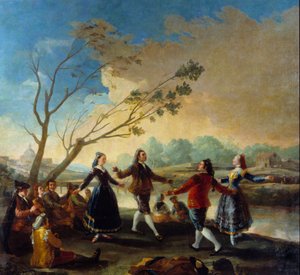 Labda a Manzanares szélén. Francisco De Goya (1746-1828) festménye alkotó: Francisco de Goya