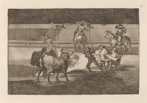Banderillák petárdákkal alkotó: Francisco de Goya