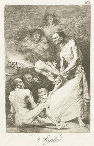 Blaas Sopla (cím az objektumon) Los Caprichos (sorozat címe) alkotó: Francisco de Goya